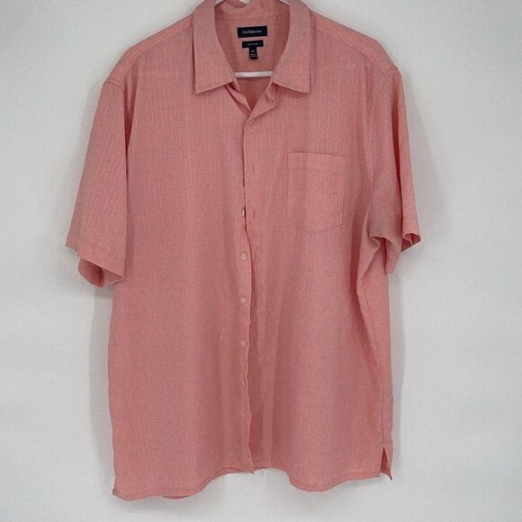 Croft & Barrow Easy Care Men’s Button Down Shirt Textured Peach Size XL - Picture 3 of 3